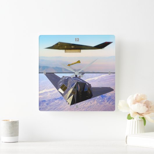 F-117 NIGHTHAWK VIERKANTE KLOK (Huis)