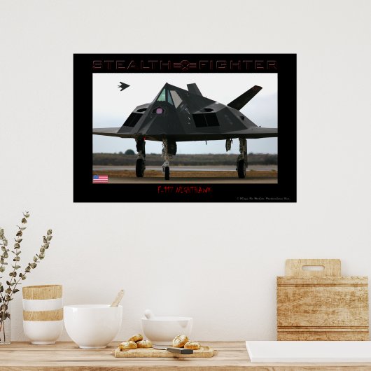 F-117 Stealth Fighter Poster (Keuken)