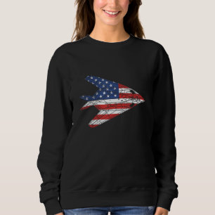 F-117 Stealth Nighthawk Vliegtuig Amerikaanse vlag Trui