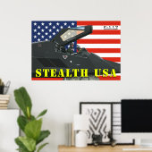 F-117 Stealth USA Poster (Thuiskantoor)