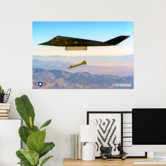 F-117A NIGHTHAWK POSTER (Thuiskantoor)