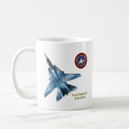 F-14 Bovenste Pistool van tomcat Koffiemok (Links)