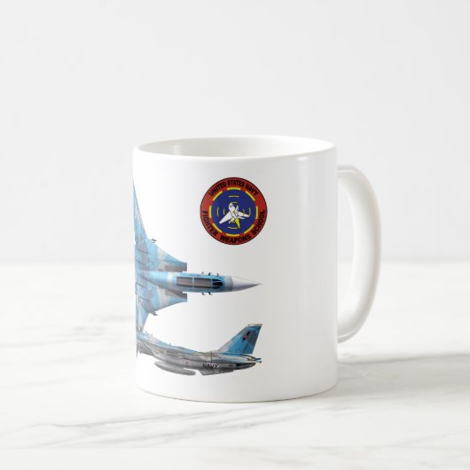 F-14 Bovenste Pistool van tomcat Koffiemok (Voorkant rechts)