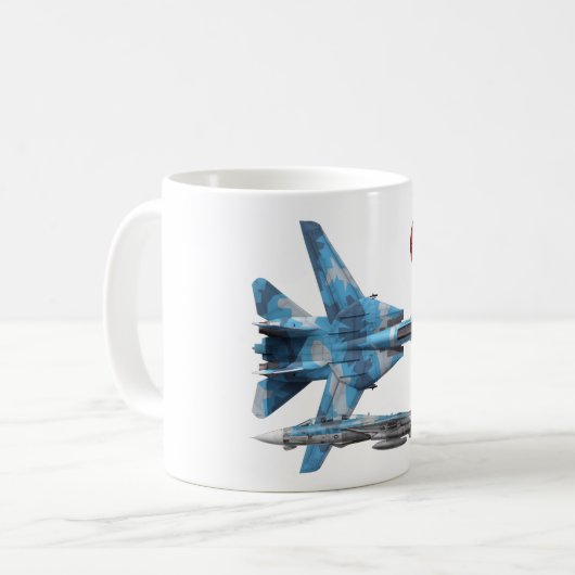 F-14 Bovenste Pistool van tomcat Koffiemok (Voorkant links)