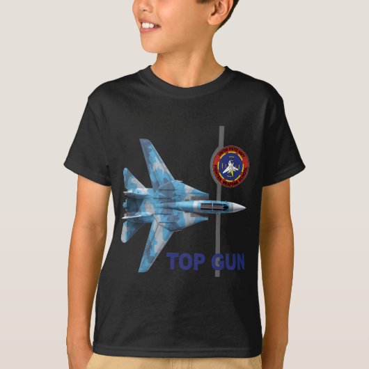 F-14 Bovenste Pistool van tomcat T-shirt (Voorkant)