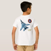 F-14 Bovenste Pistool van tomcat T-shirt (Achterkant volledig)