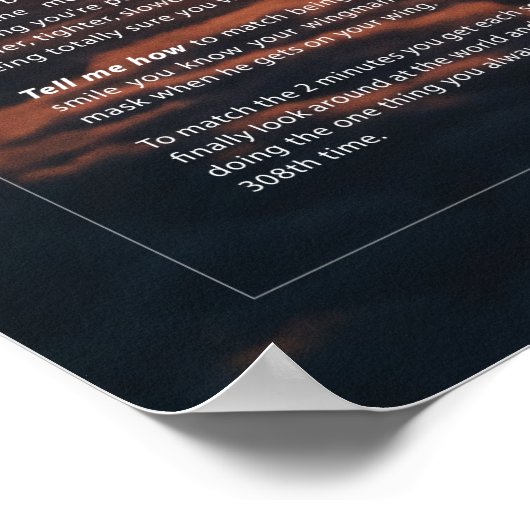 F-14 met Vertel me hoe het is met militaire pilote Poster (Hoek)