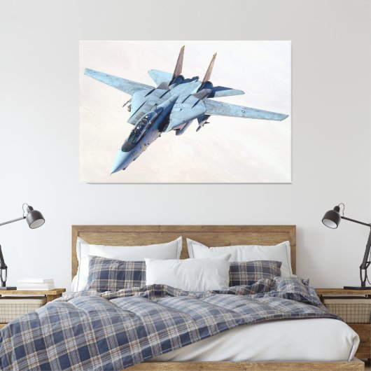 F-14 TOMCAT 40x60 Canvas Afdruk (Insitu (Slaapkamer))