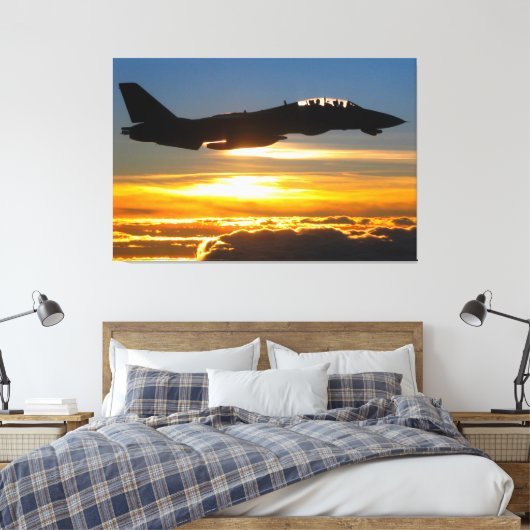 F-14 TOMCAT 40x60 Canvas Afdruk (Insitu (Slaapkamer))