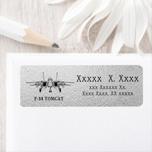 F-14 TOMCAT - ADRESETIKETTEN ETIKET (Insitu)