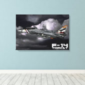 F-14 Tomcat Canvas Afdruk (Insitu (Houten vloer))