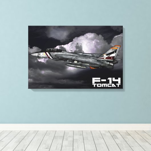 F-14 Tomcat Canvas Afdruk (Insitu (Houten vloer))