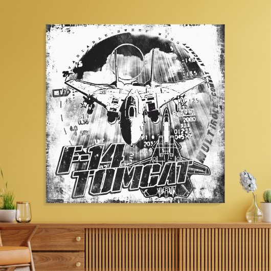 F-14 Tomcat Canvas Afdrukken Uitgerekt Canvas Afdr (Insitu (Woonkamer))