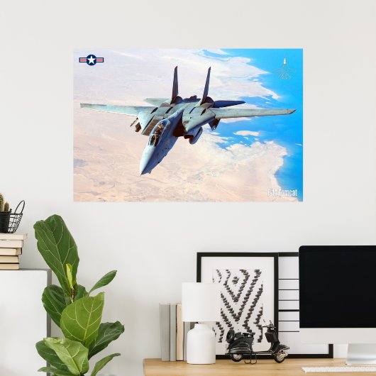 F-14 TOMCAT "DESERT PATROL" POSTER (Thuiskantoor)