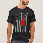 F-14 Tomcat Fighter Jet Amerikaanse Vlag Runway F1 T-shirt (Voorkant)