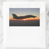 F 14 Tomcat Fighter Jet Rechthoekige Sticker (Tas)