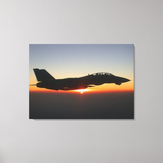 F-14 Tomcat gevechtsvliegtuig boven Afghanistan Canvas Afdruk (Voorkant)