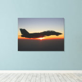 F-14 Tomcat gevechtsvliegtuig boven Afghanistan Canvas Afdruk (Insitu (Houten vloer))