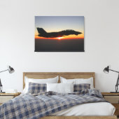 F-14 Tomcat gevechtsvliegtuig boven Afghanistan Canvas Afdruk (Insitu (Slaapkamer))