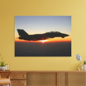 F-14 Tomcat gevechtsvliegtuig boven Afghanistan Canvas Afdruk (Insitu (Woonkamer))