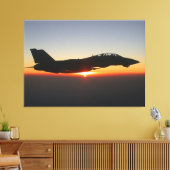F-14 Tomcat gevechtsvliegtuig boven Afghanistan Canvas Afdruk (Insitu (Woonkamer))