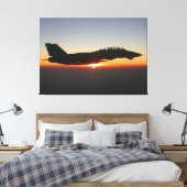 F-14 Tomcat gevechtsvliegtuig boven Afghanistan Canvas Afdruk (Insitu (Slaapkamer))