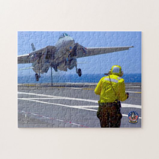 F-14 TOMCAT "HAAK NAAR BENEDEN" (11x14 inch) Legpuzzel (Horizontaal)