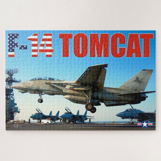 F-14 TOMCAT "HAAK NAAR BENEDEN" (20x30 inch) Legpuzzel (Horizontaal)