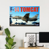 F-14 TOMCAT "HOOK DOWN" POSTER (Thuiskantoor)
