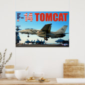 F-14 TOMCAT "HOOK DOWN" POSTER (Keuken)