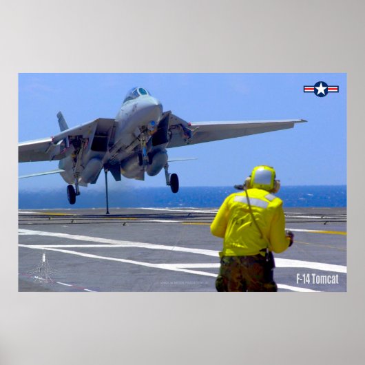 F-14 TOMCAT "HOOK DOWN" POSTER (Voorkant)