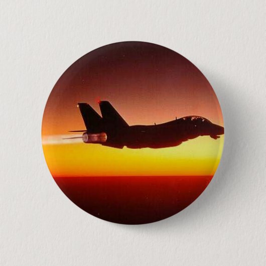 F-14 TOMCAT IN NA-BURNER RONDE BUTTON 5,7 CM (Voorkant)