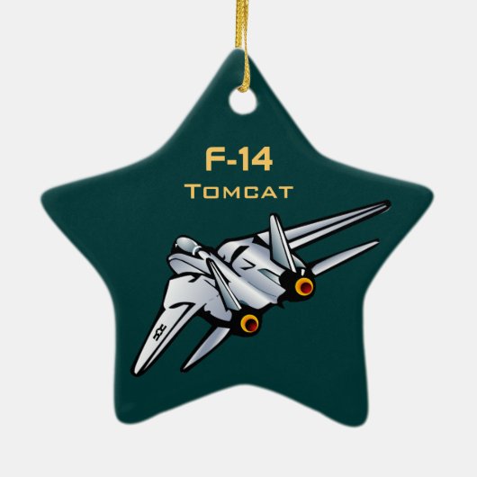 F-14 Tomcat Jet Vliegtuig Keramisch Ornament (Achterkant)