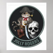 F-14 Tomcat Mascot Jolly Rogers Poster (Voorkant)
