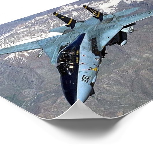 F-14 Tomcat met vleugels zonder Poster (Hoek)
