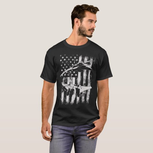 F-14 Tomcat Militaire Gevechtsvliegtuig Amerikaans T-shirt (Voorkant volledig)