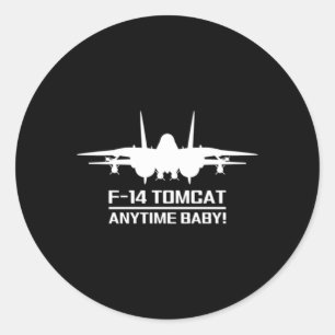 F-14 Tomcat Military Fighter Jet Vliegtuig aan de  Ronde Sticker