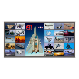 F-14 TOMCAT "MONTAGE" PERFECT POSTER