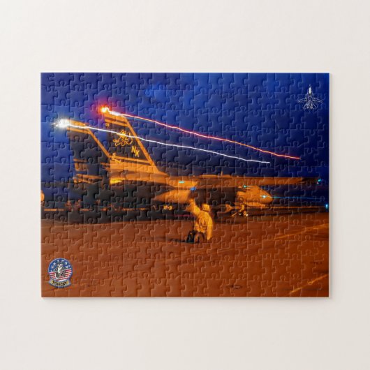F-14 TOMCAT "NACHTLANCERING" (11x14 inch) Legpuzzel (Horizontaal)