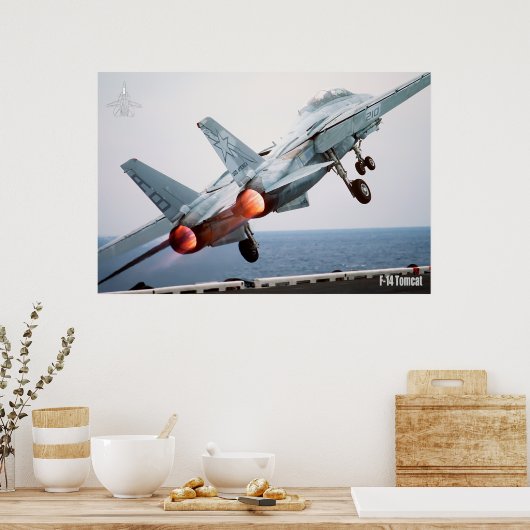 F-14 TOMCAT "NAVERBRANDER" POSTER (Keuken)