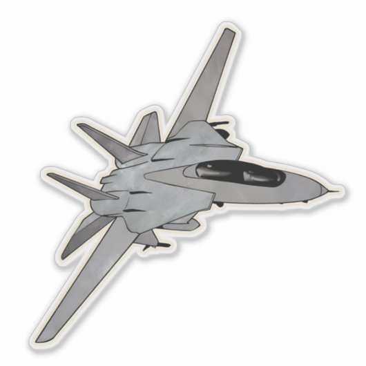 F-14 Tomcat, Navy Fighter Jet Vliegtuig Sticker (Voorkant)