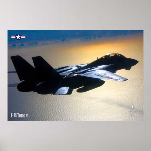 F-14 TOMCAT "OP PATROUILLE" POSTER (Voorkant)