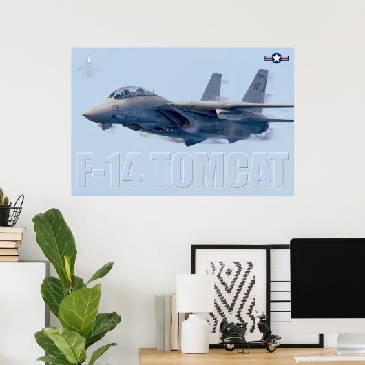 F-14 TOMCAT POSTER (Thuiskantoor)