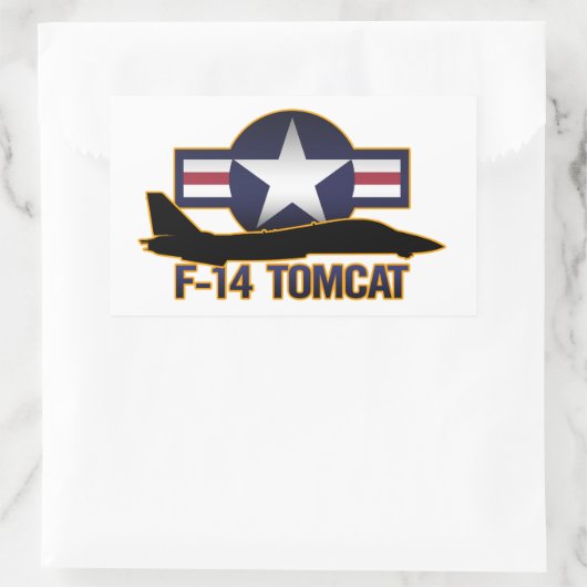 F-14 Tomcat Rechthoekige Sticker (Tas)