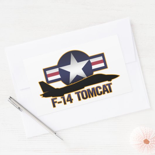 F-14 Tomcat Rechthoekige Sticker (Envelop)
