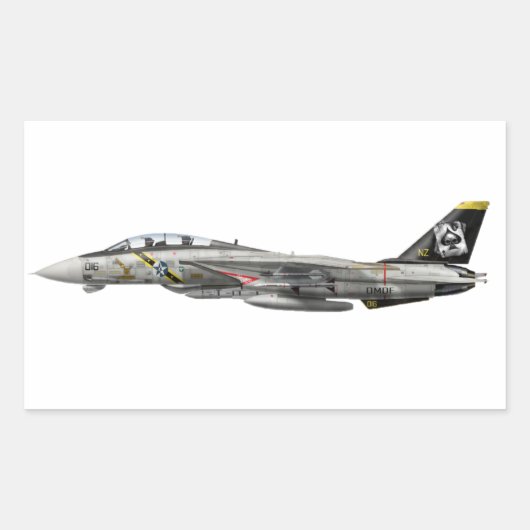 F-14 Tomcat Rechthoekige Sticker (Voorkant)