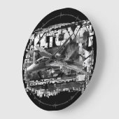 F-14 Tomcat-ronde (grote) acrylwandklok Grote Klok (Hoek)