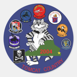 F-14 Tomcat Ronde Sticker