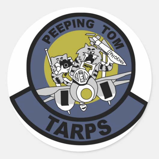 F-14 Tomcat Ronde Sticker (Voorkant)