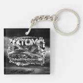 F-14 Tomcat Square (dubbelzijdig) Acrylische Sleut Sleutelhanger (Achterkant)